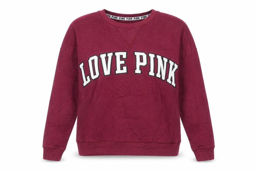 Victorias Secret Womens Red Cotton Pullover Sweatshirt Size XS Pullover - Love Pink