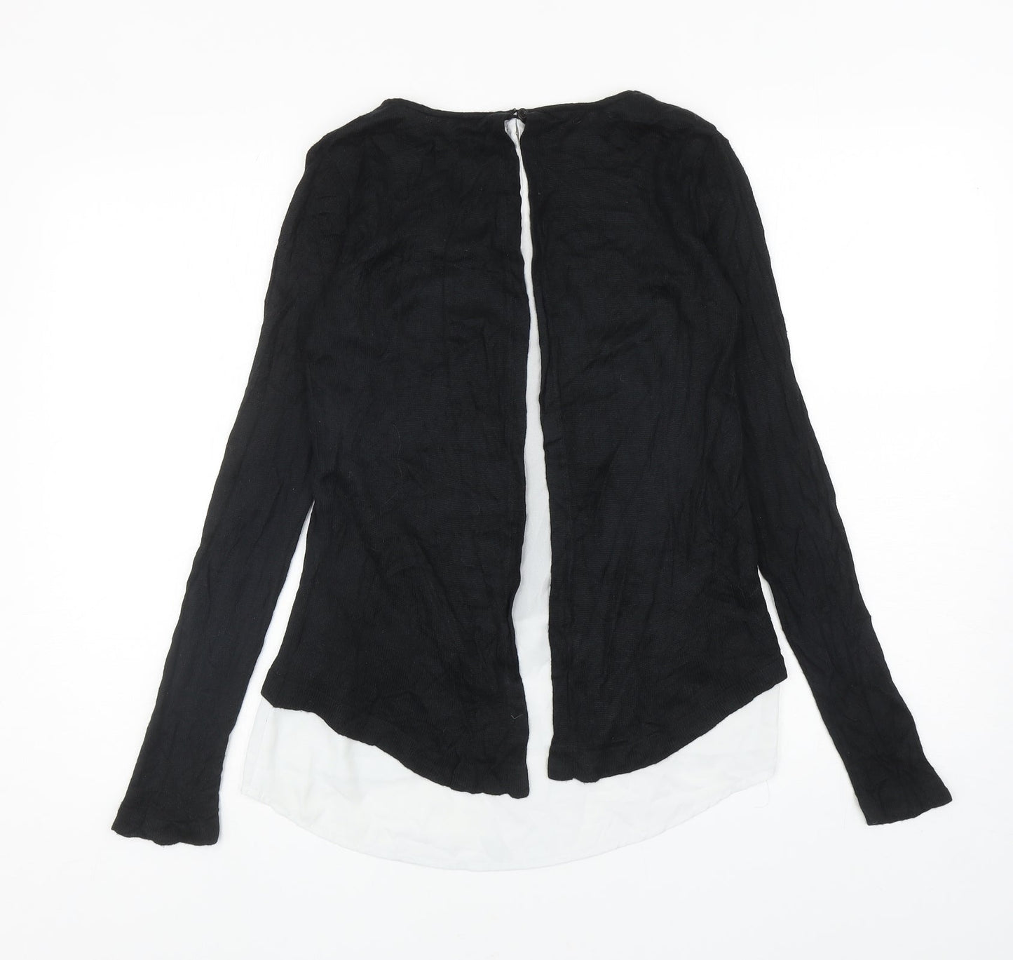 Atmosphere Womens Black Boat Neck Viscose Pullover Jumper Size 6