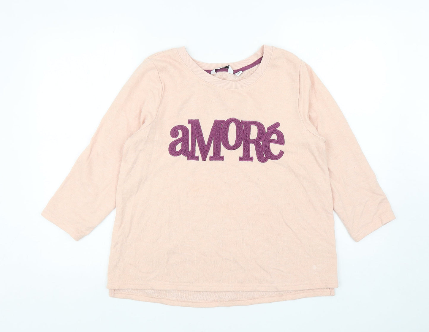 WULI : LUU Womens Orange Cotton Pullover Sweatshirt Size M Pullover - Amore