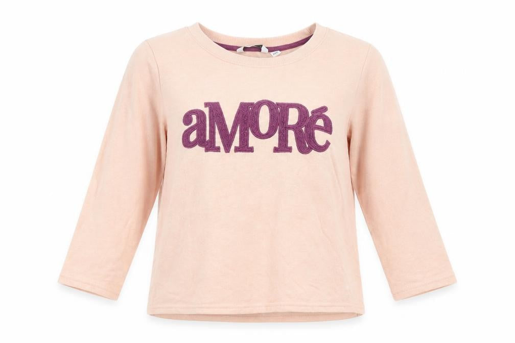 WULI : LUU Womens Orange Cotton Pullover Sweatshirt Size M Pullover - Amore