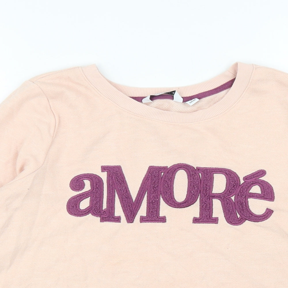 WULI : LUU Womens Orange Cotton Pullover Sweatshirt Size M Pullover - Amore