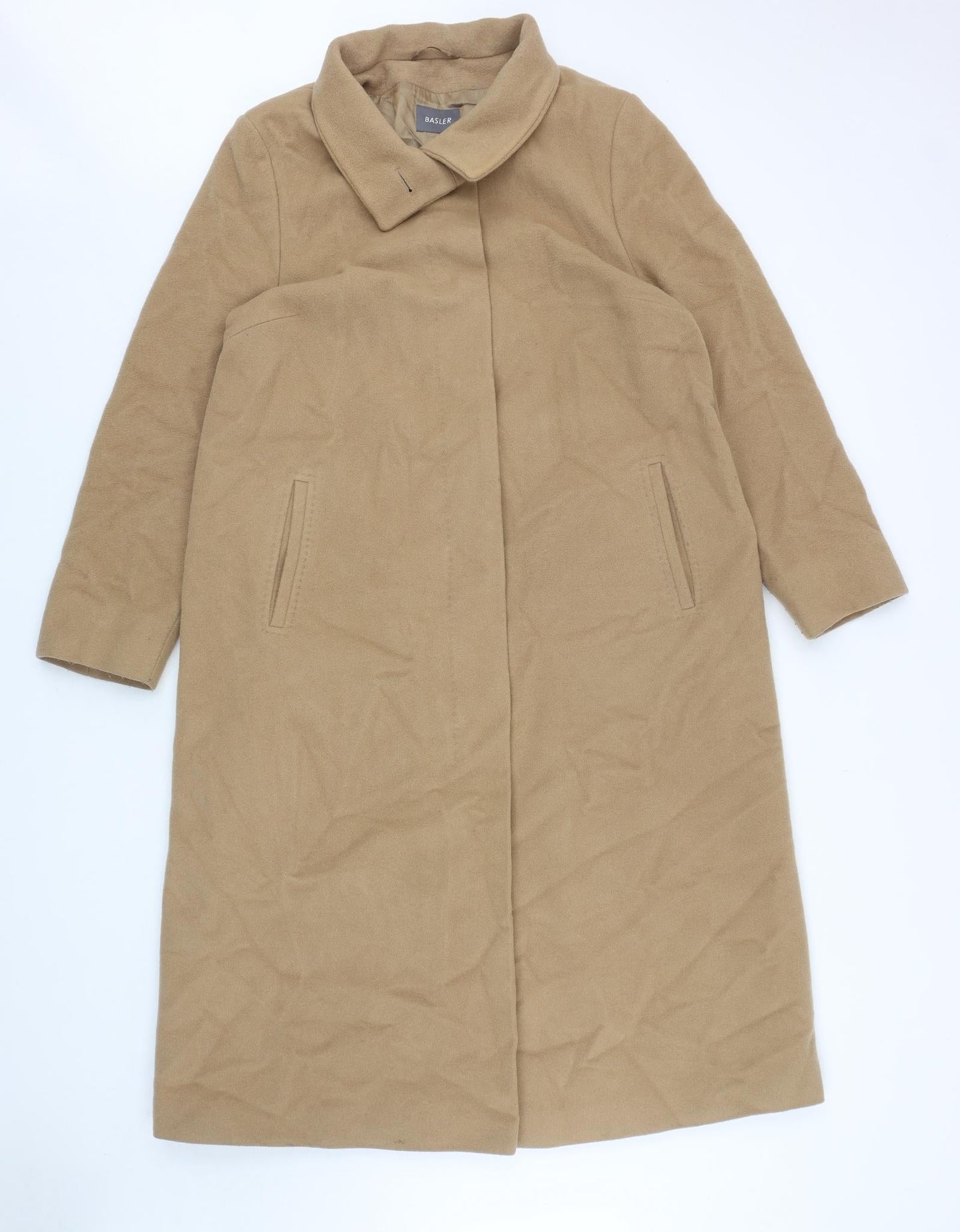 Basler Womens Brown Overcoat Coat Size 18 Button