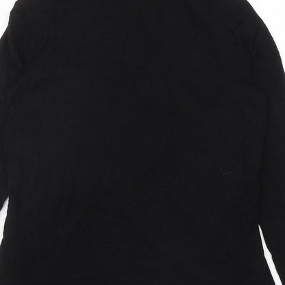 Preview Womens Black Polka Dot Viscose Basic Blouse Size 12 Square Neck