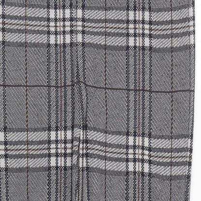 Tu Womens Grey Plaid Polyester Capri Leggings Size 8 L26.5 in