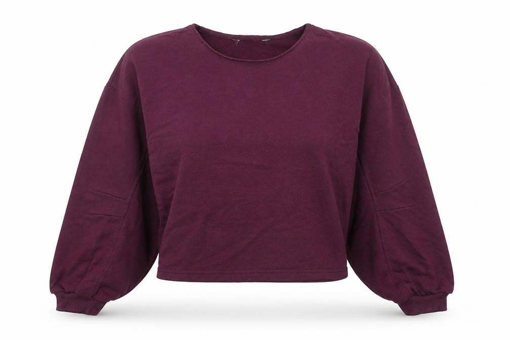 Primark Womens Purple Cotton Pullover Sweatshirt Size S Pullover - Cropped