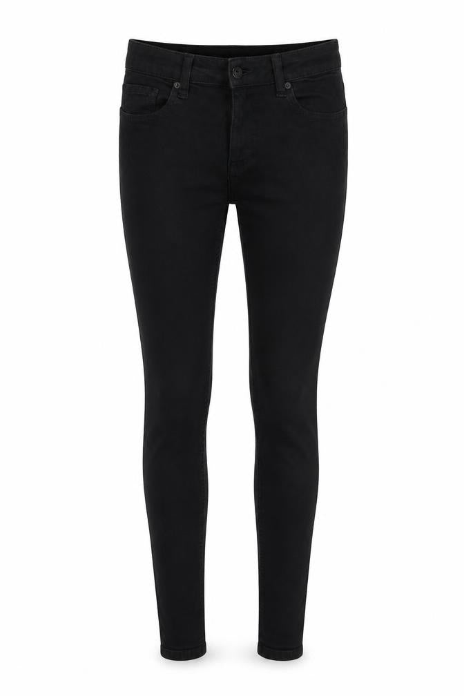 Topman Womens Black Cotton Skinny Jeans Size 30 in L30 in Regular Button
