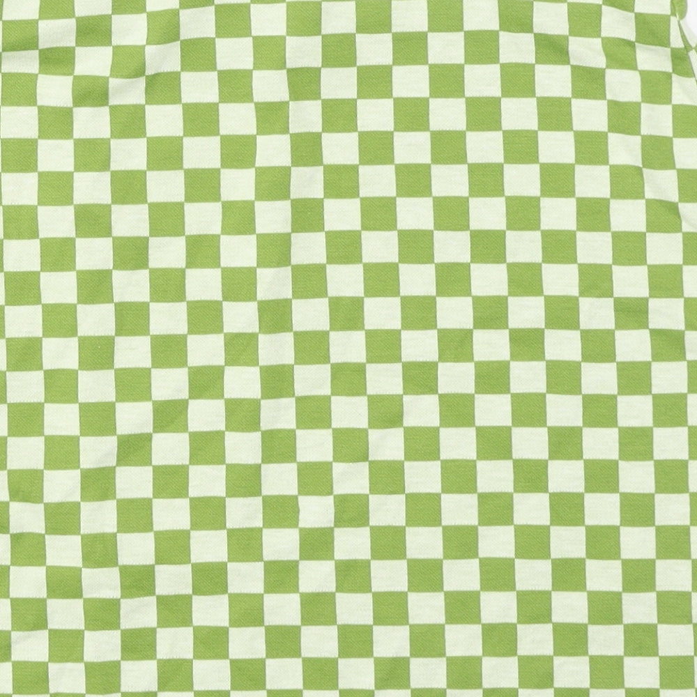 Primal Womens Green Check Polyester Mini Skirt Size S