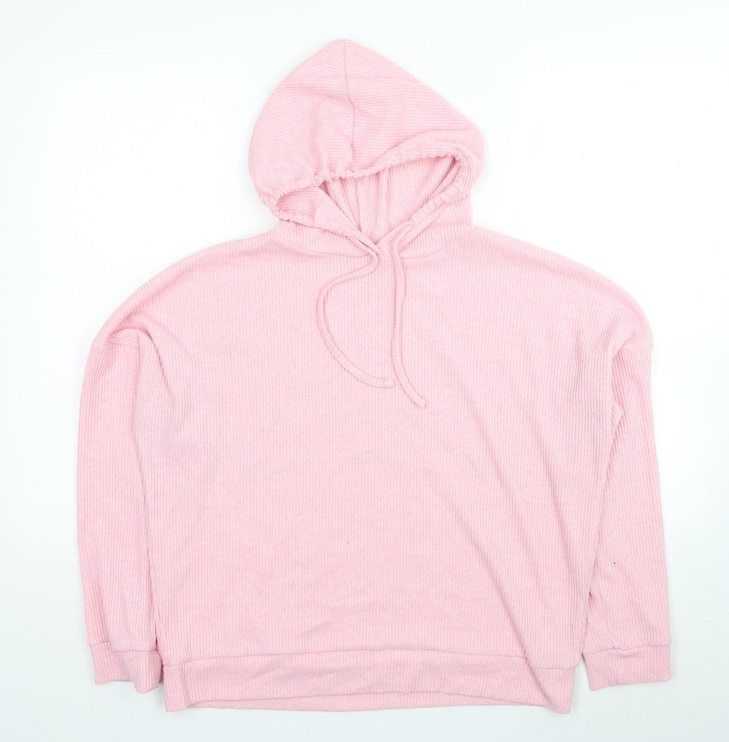 JEFF&CO Womens Pink Polyester Pullover Hoodie Size 12 Pullover - Ribbed