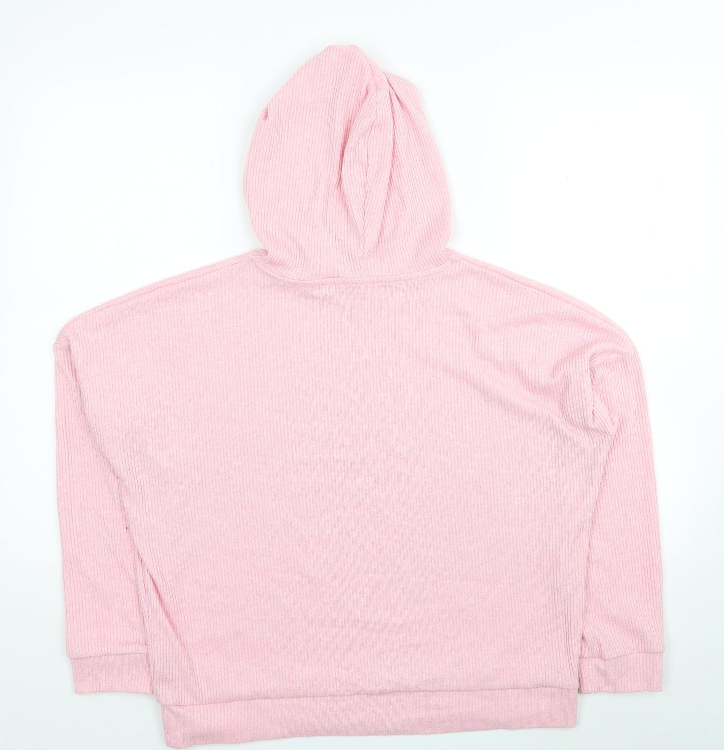 JEFF&CO Womens Pink Polyester Pullover Hoodie Size 12 Pullover - Ribbed