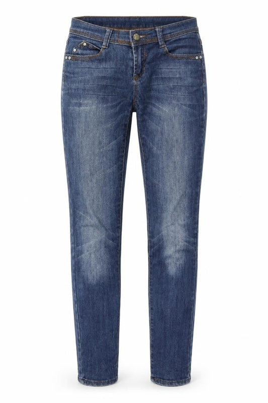 Denim & Co. Womens Blue Polyester Skinny Jeans Size 8 L30 in Regular Zip