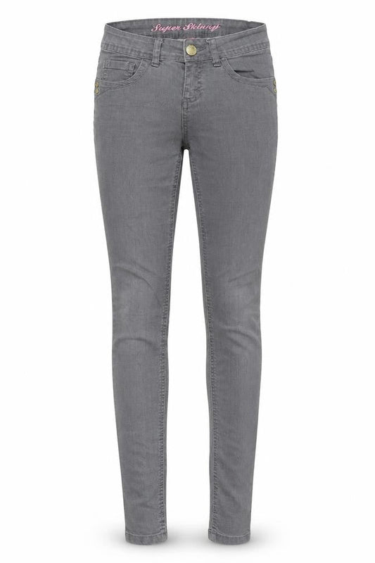 Denim & Co. Womens Grey Cotton Skinny Jeans Size 8 L31 in Regular Zip