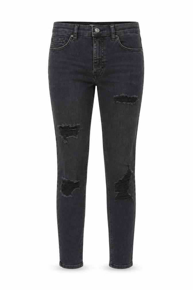 Topshop Womens Black Cotton Skinny Jeans Size 28 in L32 in Regular Zip