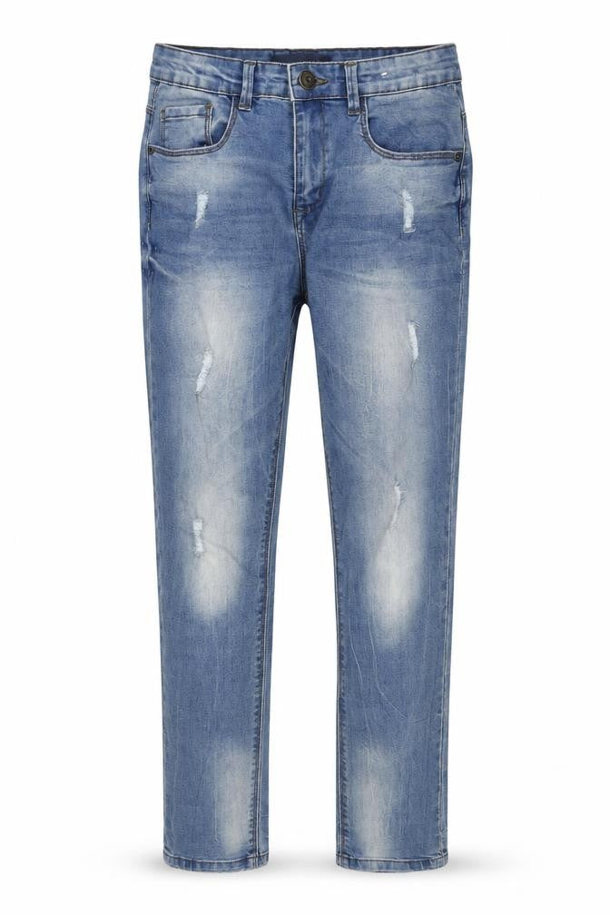 Urban 65 Outlaws Girls Blue Cotton Skinny Jeans Size 11-12 Years Regular Zip - Distressed