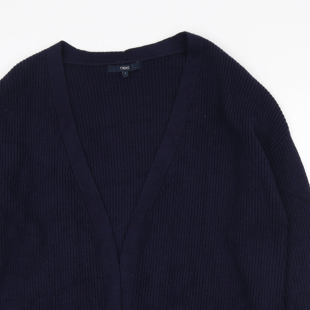 NEXT Womens Blue V-Neck Viscose Cardigan Jumper Size S