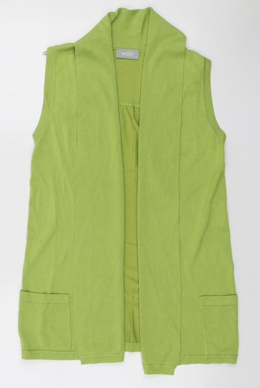 Wallis Womens Green V-Neck Viscose Cardigan Jumper Size S