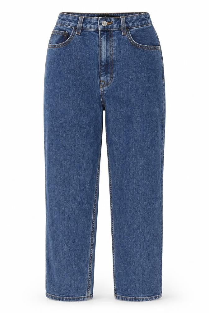 Object Womens Blue Cotton Mom Jeans Size M L26 in Regular Zip
