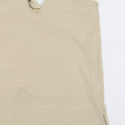 Marks & Spencer Womens Yellow Viscose Basic Tank Size 18 V-Neck