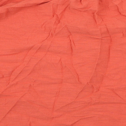 Per Una Womens Orange Cotton Basic Button-Up Size 12 Round Neck