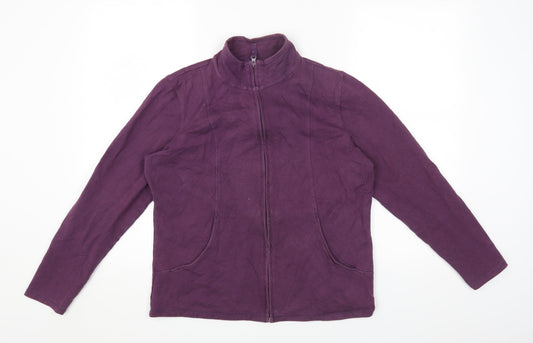 Marks and Spencer Womens Purple Jacket Size 16 Zip