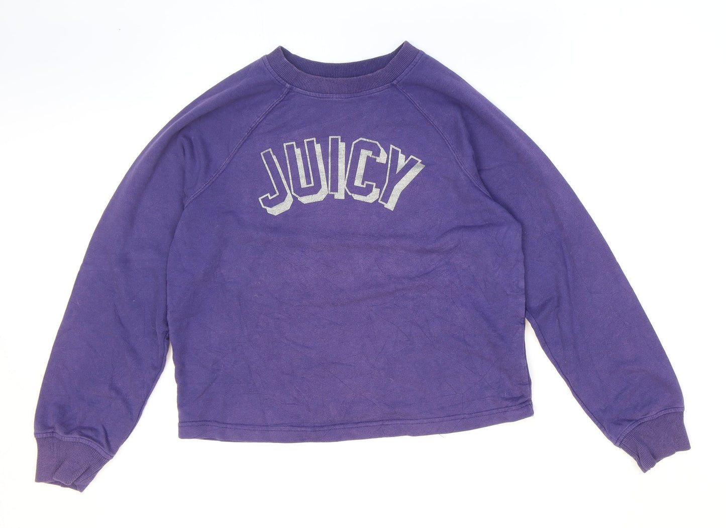 Juicy Couture Womens Purple Cotton Pullover Sweatshirt Size S Pullover - Cropped. Juicy