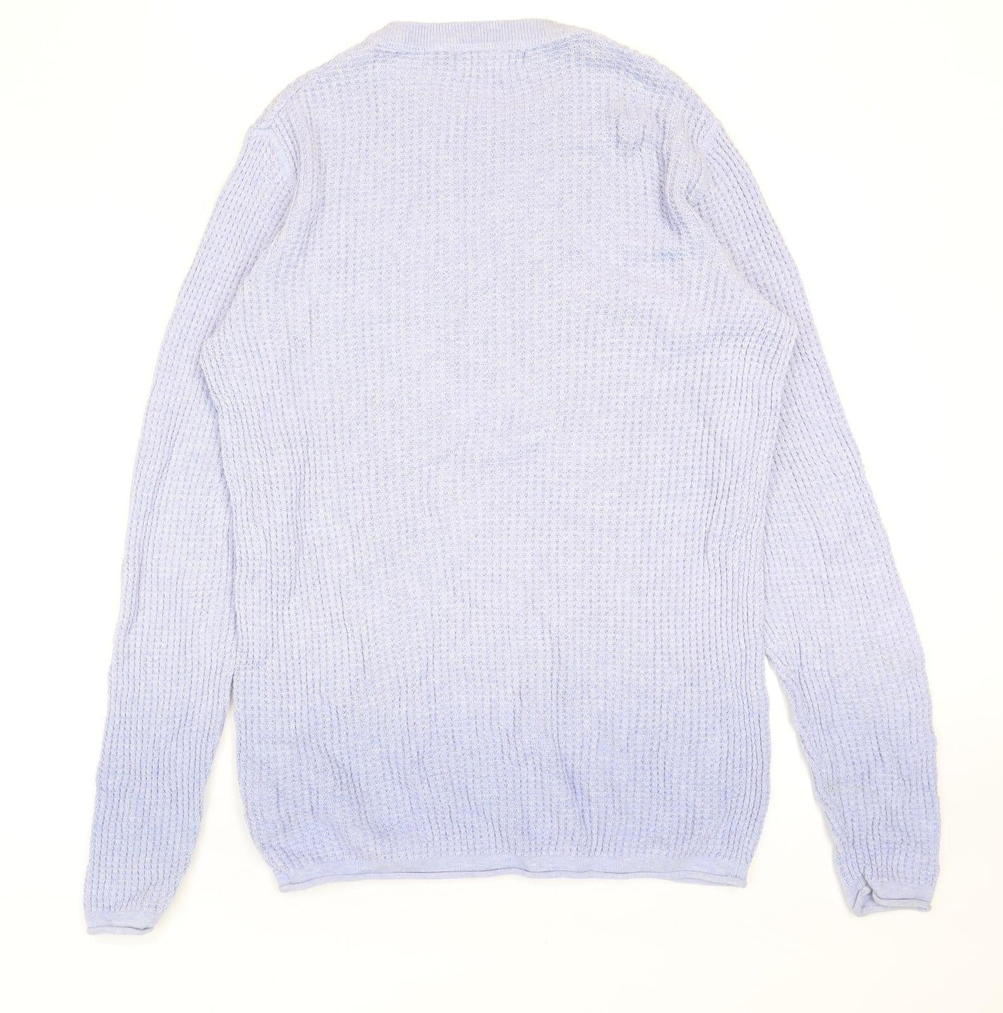 Primark Womens Blue Round Neck Cotton Pullover Jumper Size S