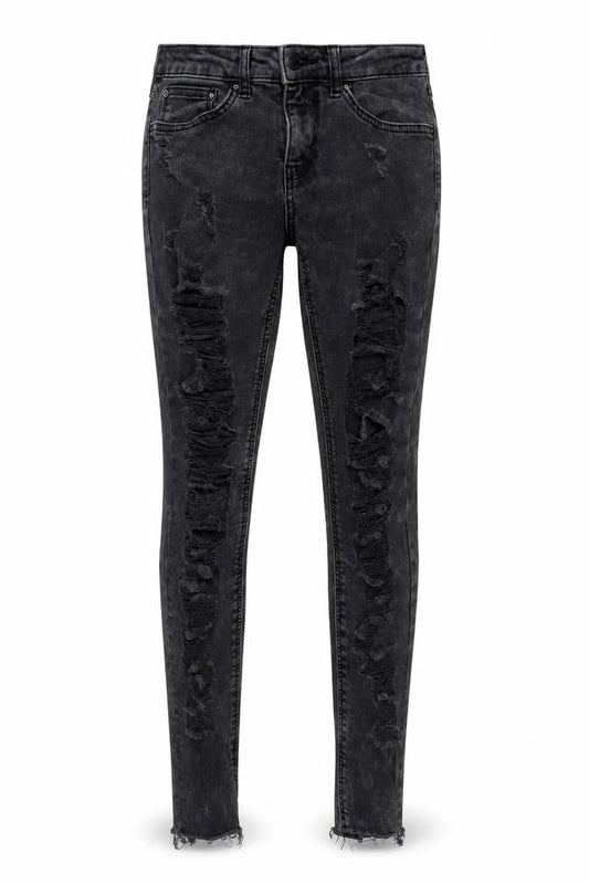 Zara Womens Grey Cotton Skinny Jeans Size 8 L27 in Regular Button