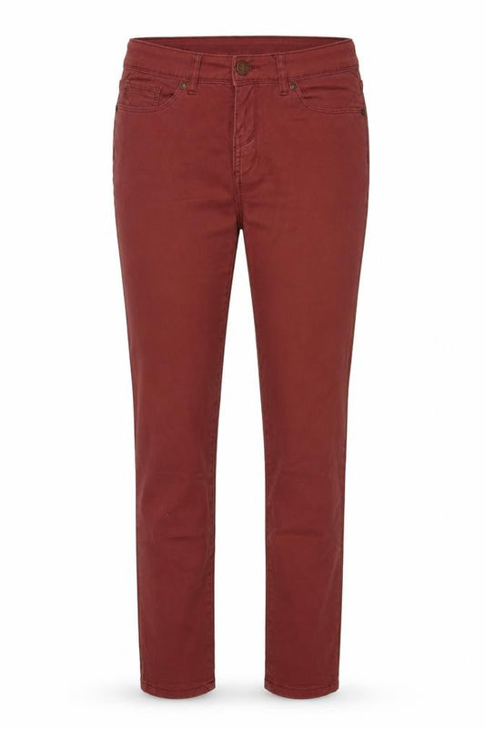 yesyes Womens Red Cotton Skinny Jeans Size 12 L32 in Regular Button
