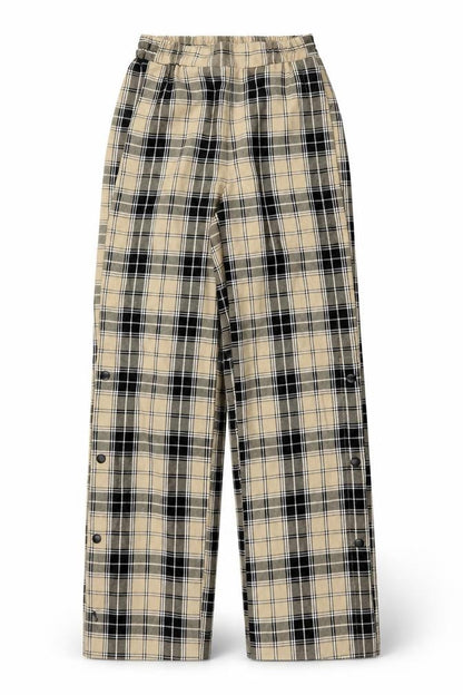 Stradivarius Womens Yellow Plaid Polyester Trousers Size XS L31 in Regular