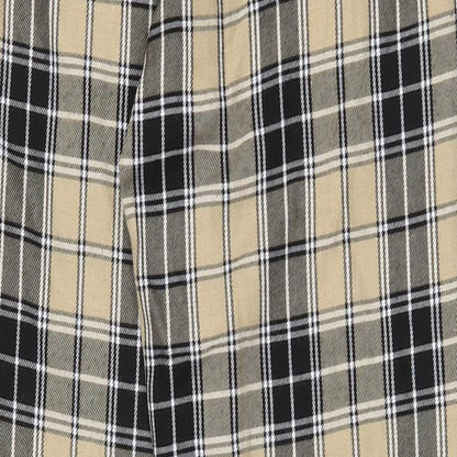 Stradivarius Womens Yellow Plaid Polyester Trousers Size XS L31 in Regular