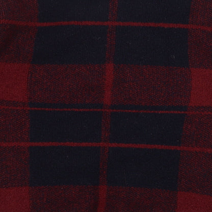 Preloved Atmoshpere Womens Red Round Neck Plaid Acrylic Pullover Jumper Size M - Label