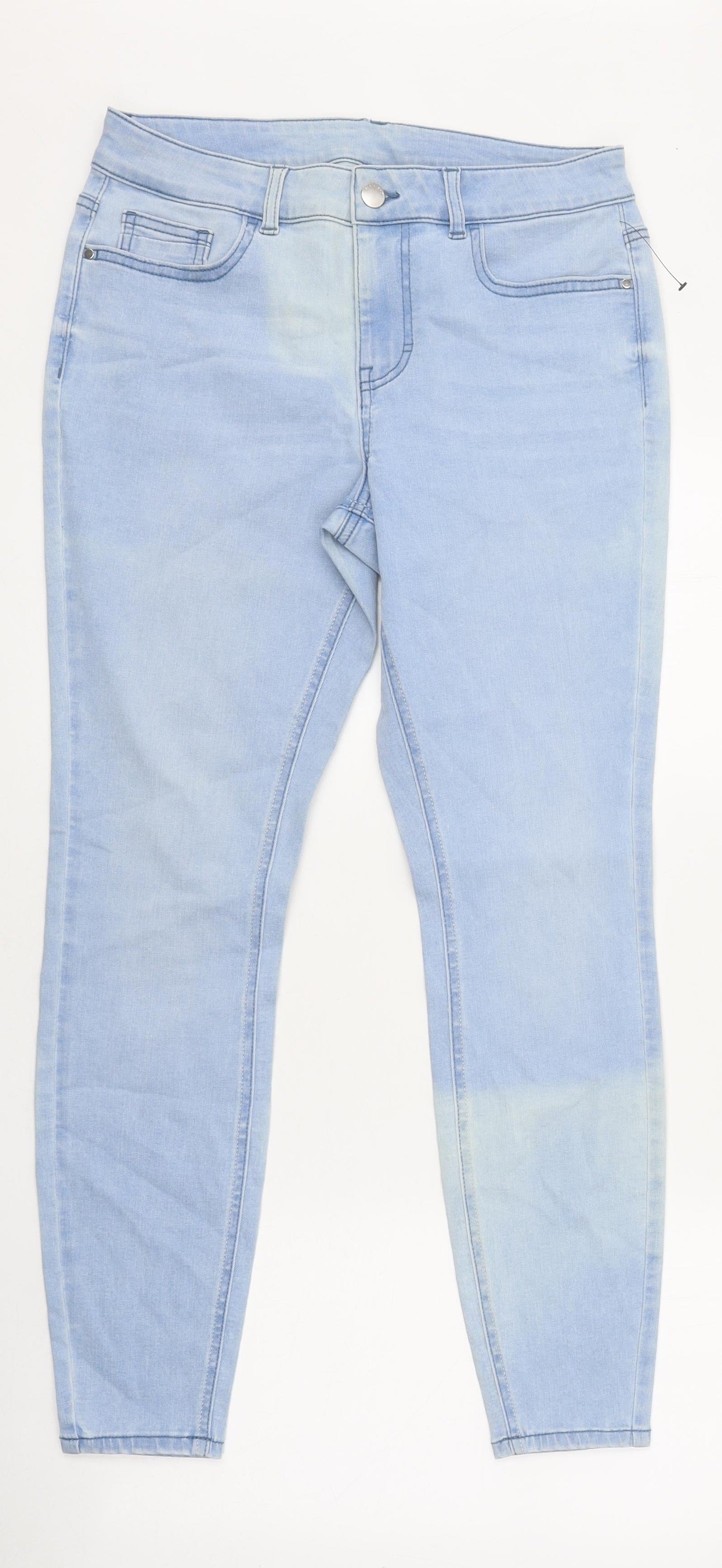 Preworn Womens Blue 100% Cotton Skinny Jeans Size 30 in L27 in Regular Zip
