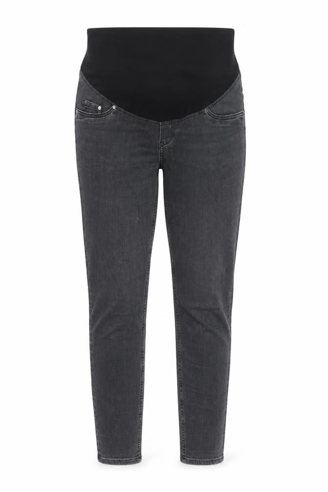 Mama Womens Grey 100% Cotton Skinny Jeans Size L L30 in Slim