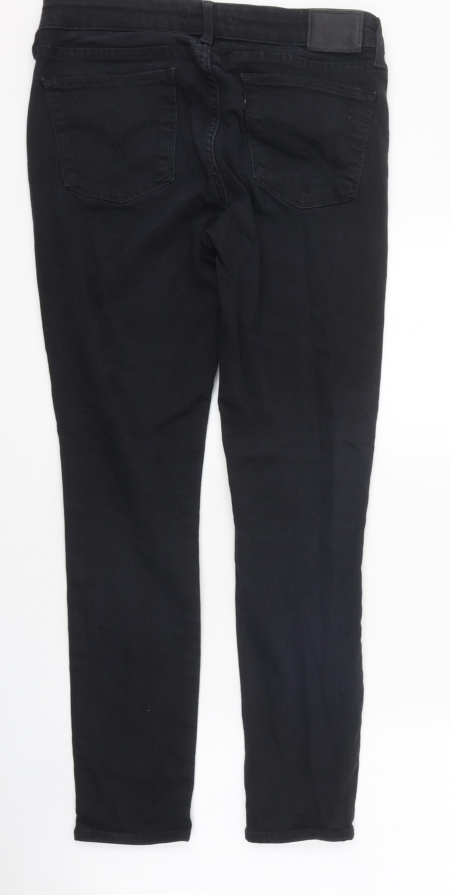 Preworn Mens Black Cotton Skinny Jeans Size 30 in L26 in Regular Zip