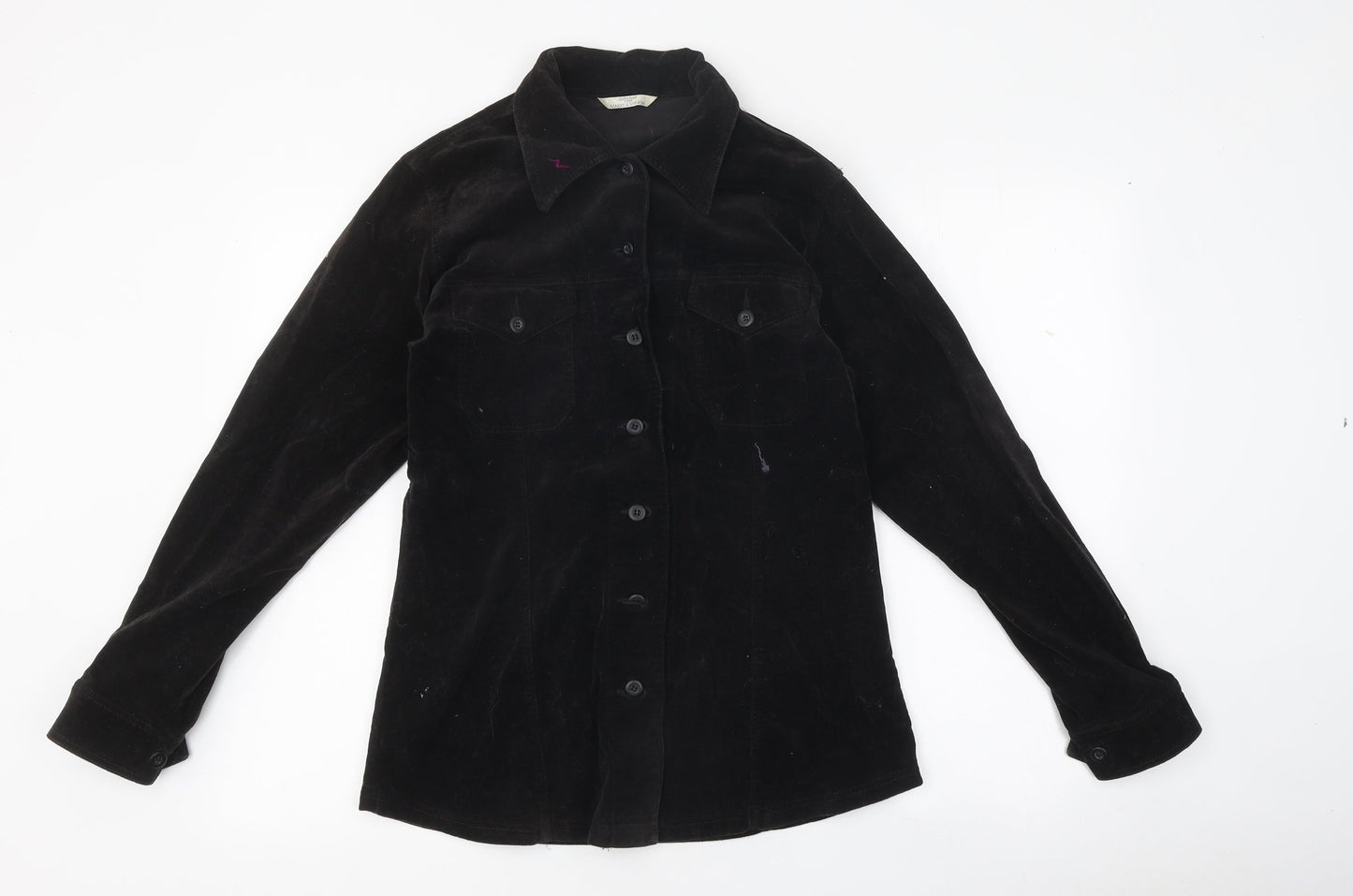 Marks and Spencer Womens Brown Jacket Size 12 Button