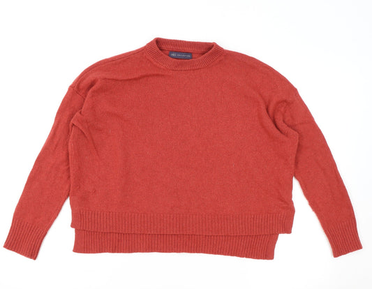 Marks and Spencer Womens Red Mock Neck Polyamide Pullover Jumper Size S