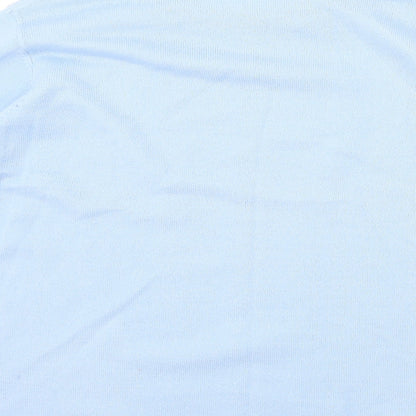 EWM Womens Blue Round Neck Acrylic Pullover Jumper One Size
