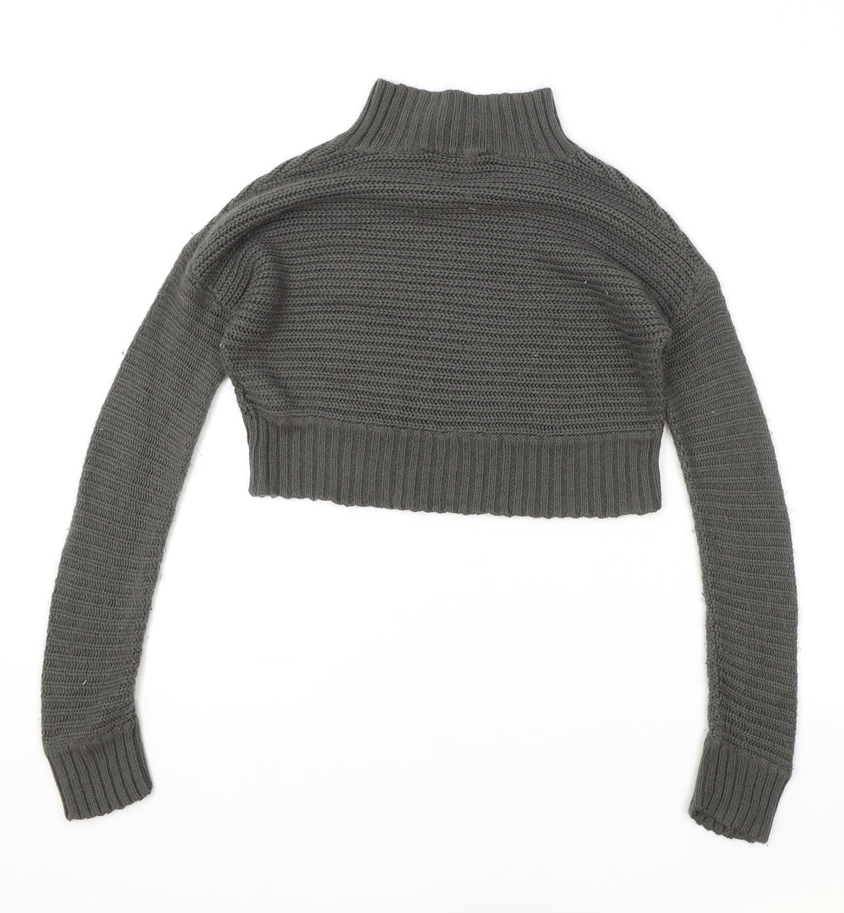 915 Generation Girls Green High Neck Acrylic Pullover Jumper Size 10-11 Years Pullover - Cropped