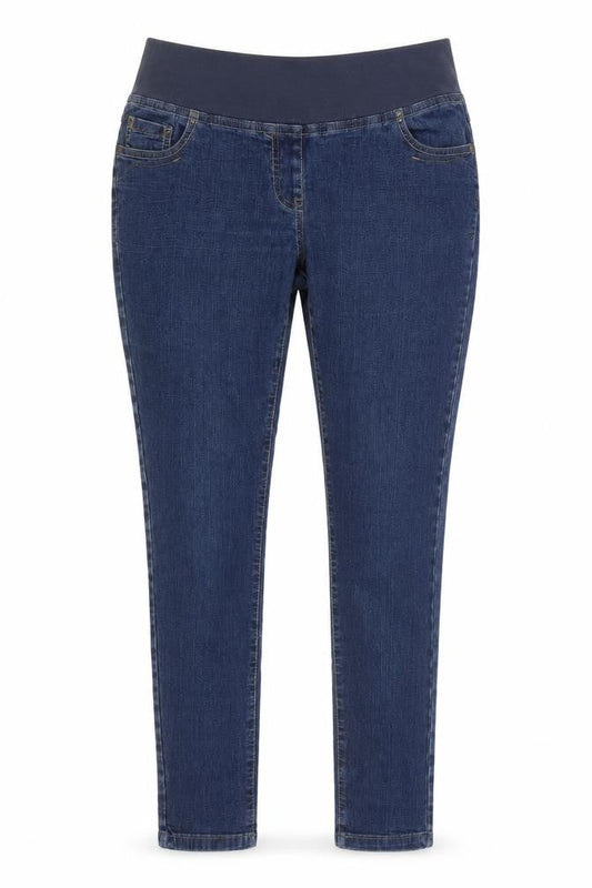 Marks & Spencer Womens Blue Cotton Skinny Jeans Size 38 in L31 in Regular