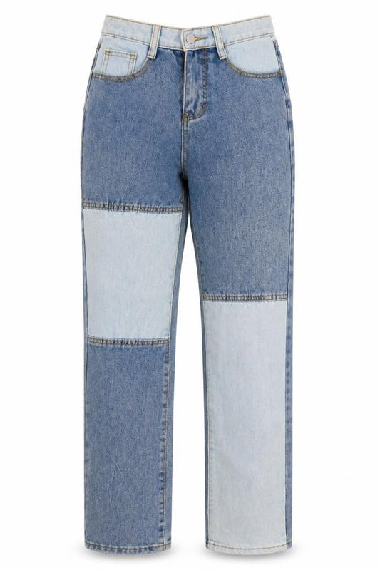 Womens Blue Cotton Straight Jeans Size S L28 in Regular Button