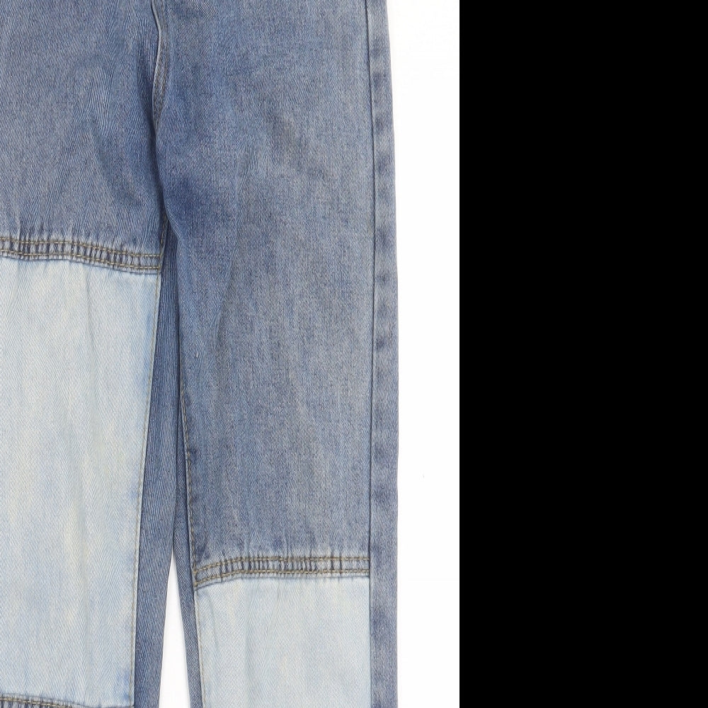Preworn Womens Blue Cotton Straight Jeans Size S L28 in Regular Button