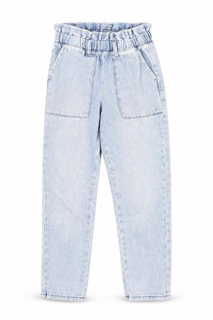 Next Girls Blue Cotton Straight Jeans Size 9 Months Regular Pullover