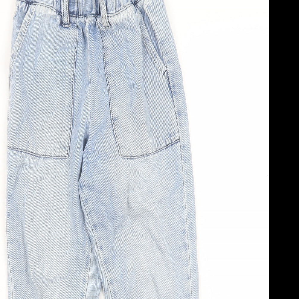 NEXT Girls Blue Cotton Straight Jeans Size 9 Months Regular Pullover