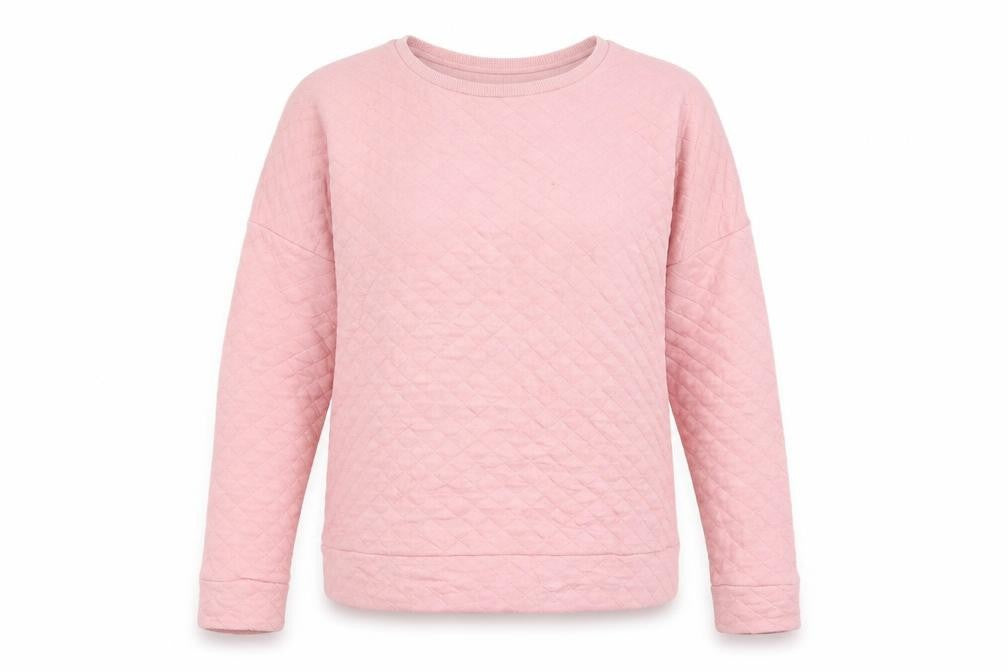 Peacocks Womens Pink Cotton Pullover Sweatshirt Size L Pullover