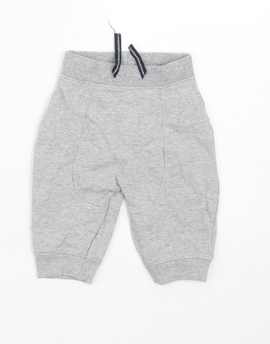 Peacocks Baby Grey Polyester Jogger Trousers Size 3-6 Months Drawstring