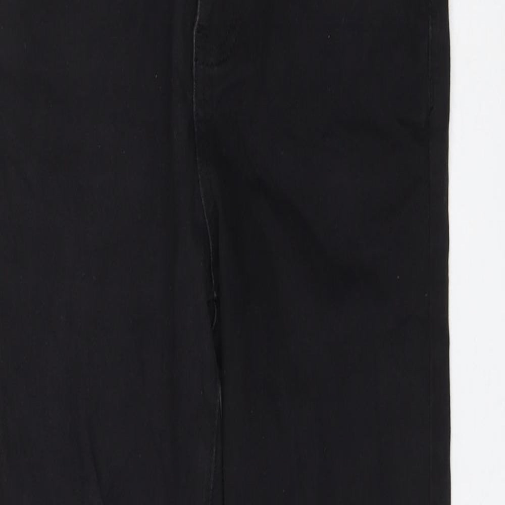 Miss Selfridge Womens Black Cotton Skinny Jeans Size 8 L26 in Regular Zip