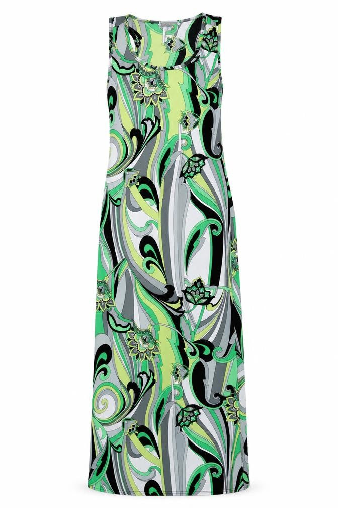 Red Chilli Womens Green Geometric Polyester Bodycon Size 10 Scoop Neck Pullover