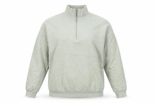 Marks and Spencer Womens Green Cotton Pullover Sweatshirt Size 12 Zip