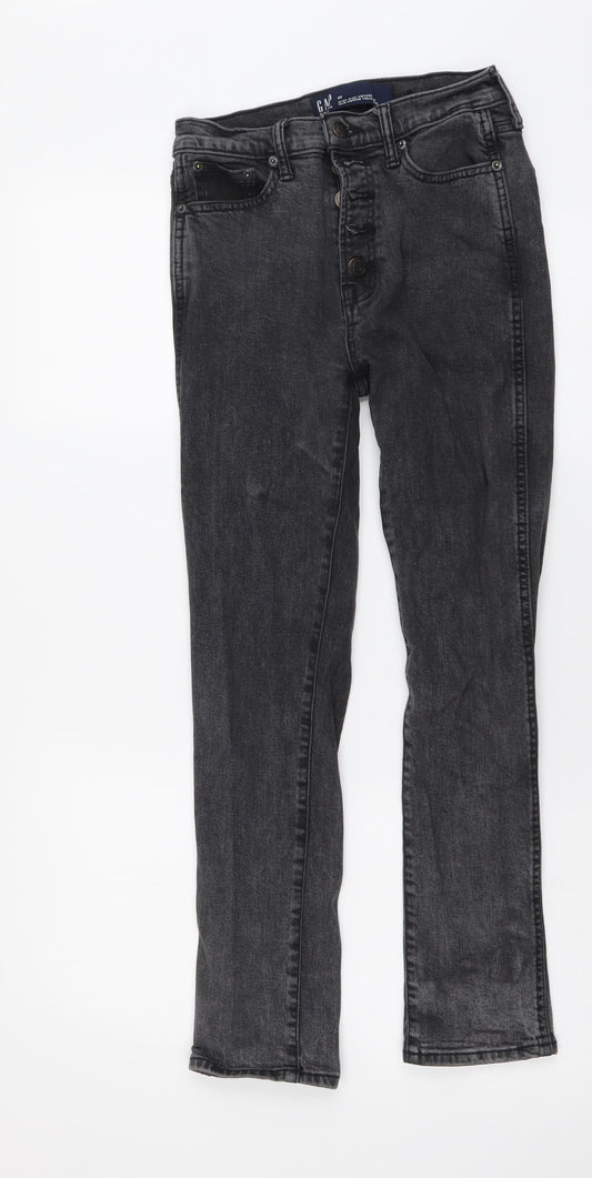 Gap Womens Grey Cotton Skinny Jeans Size 25 in L26 in Regular Button