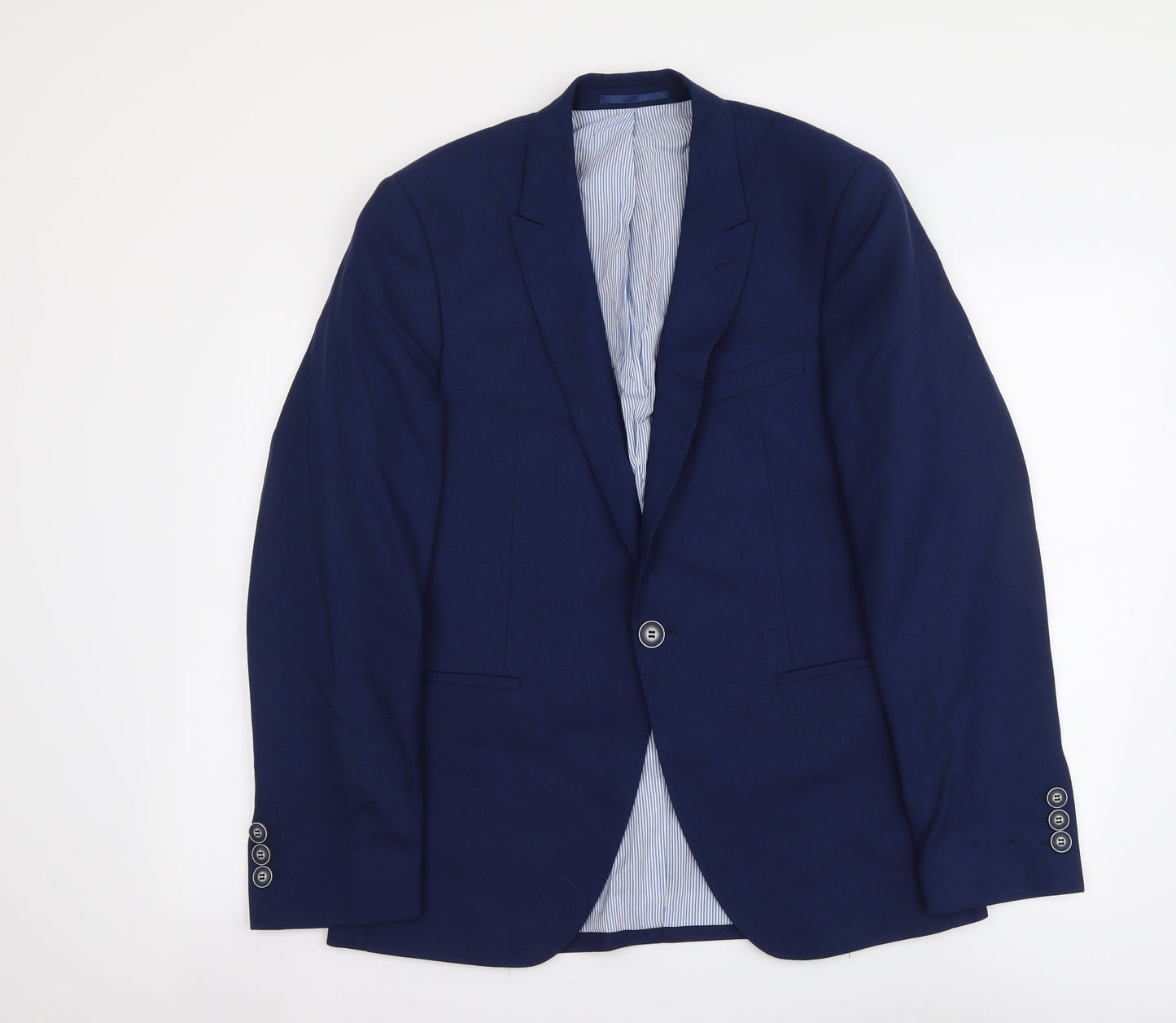Remus Umo Mens Blue Wool Jacket Suit Jacket Size M