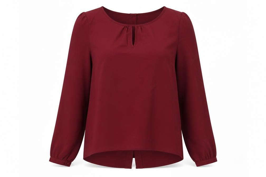 Dotti Womens Purple Polyester Basic Blouse Size 8 Boat Neck